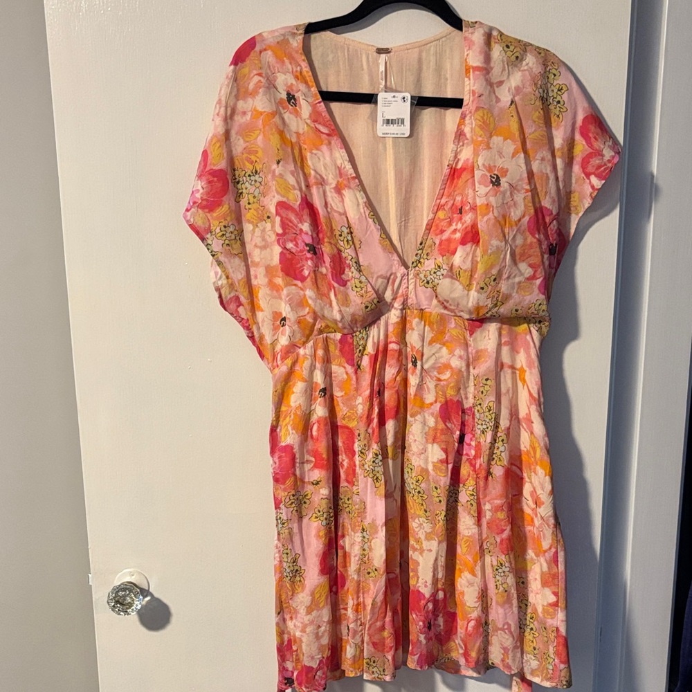 NWT Free People Floral V-Neck Dress
